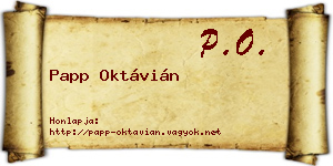 Papp Oktávián névjegykártya